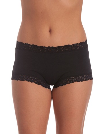 Parisienne Cotton Full Brief in Black